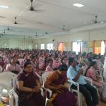 Around 300 degree students attend the session with faculty members