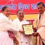 3BK-Parinita-Didi-and-BK-Shilu-DIdi-presenting-Godly-Token-to-Honorable-Chief-Minister-of-Gandaki-Province-Nepal-Prithvi-subba-Gurung-